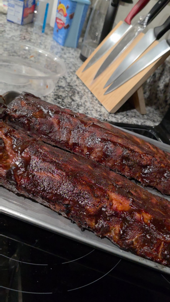 First attempt at using a wood fired offset smoker