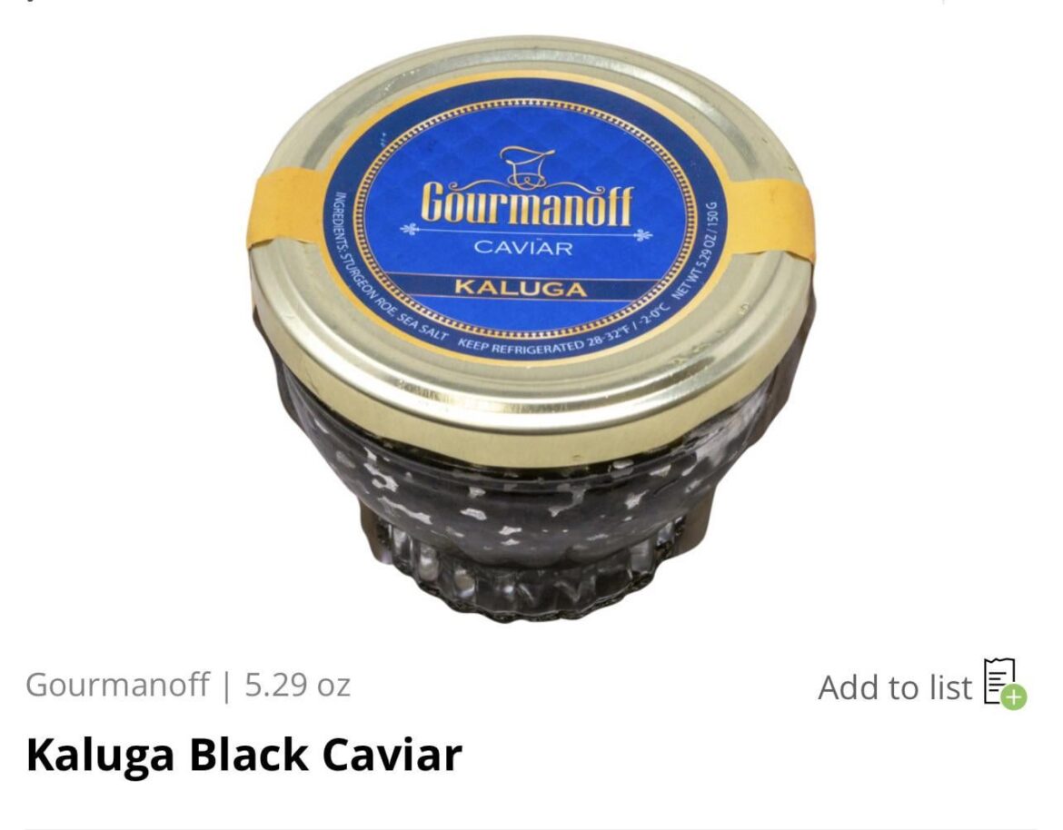 Gourmanoff kaluga caviar for dinner party?