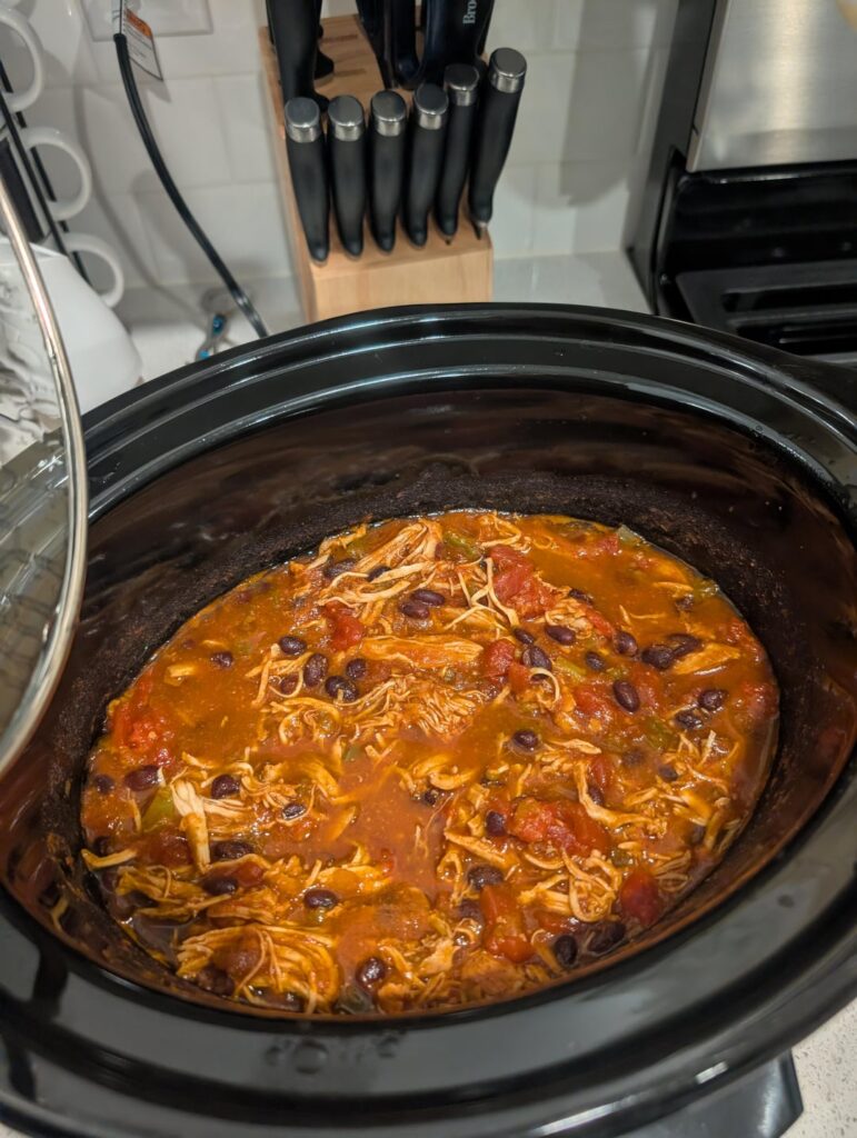 My First Crock Pot Meal – Southwest Chicken & Black Bean Chili (5 Servings) My First Crock Pot Meal - Southwest Chicken & Black Bean Chili (5 Servings)