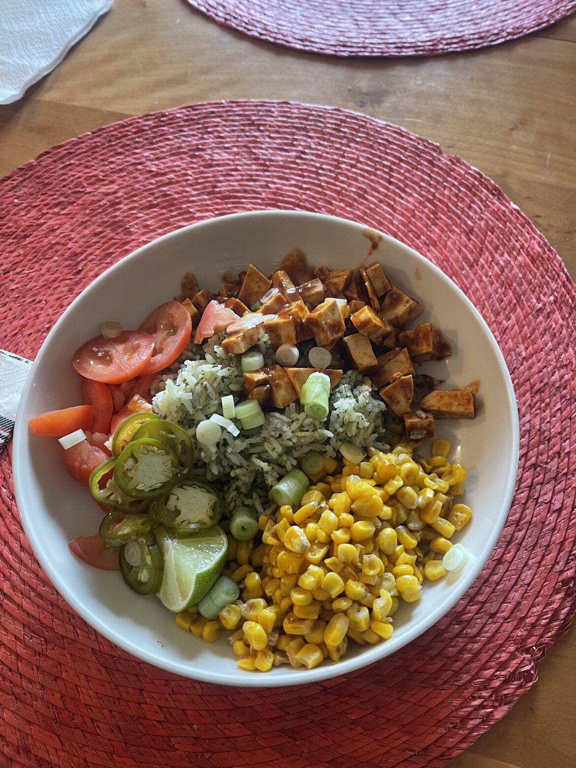 Spicy BBQ Tofu & Chimichurri Rice Bowls