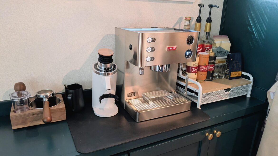 Bit the Dual Boiler Bullet, Lelit Elizabeth coffee corner