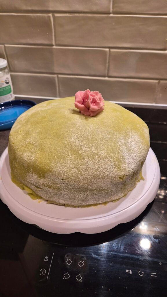 I also made a Prinsesstårta! Though mine isn’t as pretty! I also made a Prinsesstårta! Though mine isn't as pretty!