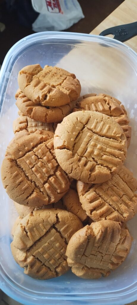 Peanut butter cookies and recipe from 1987 edition Betty crockers