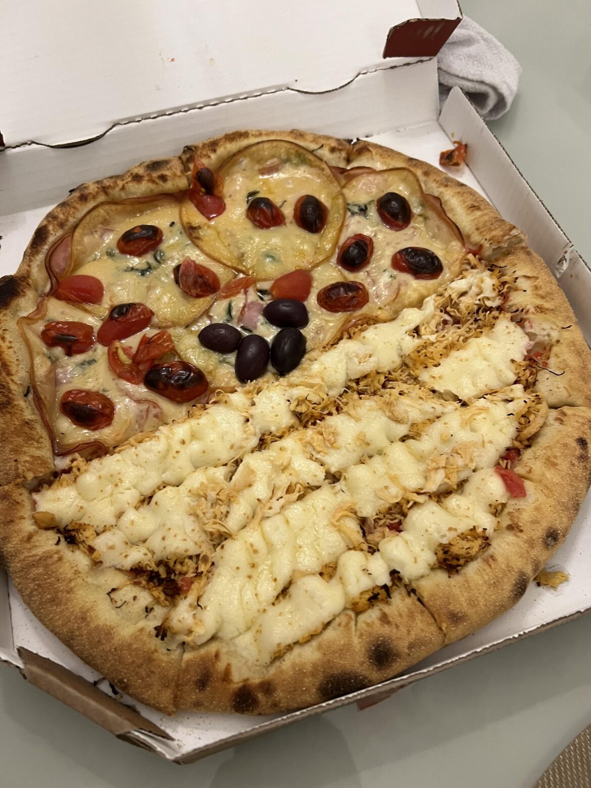 A joint and a pizza after a crazy day at work,