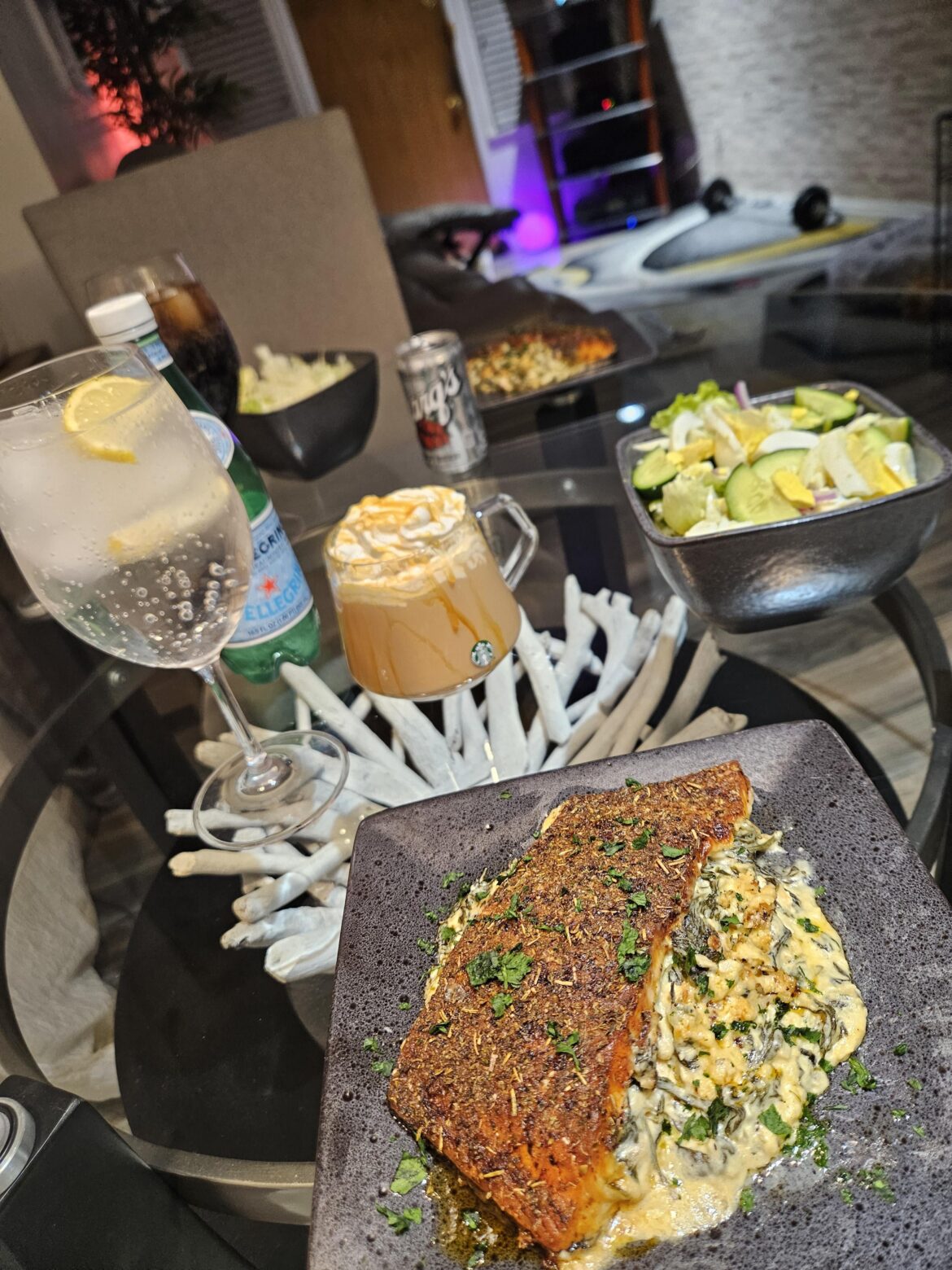 Stuffed Salmon for me & my son tonight