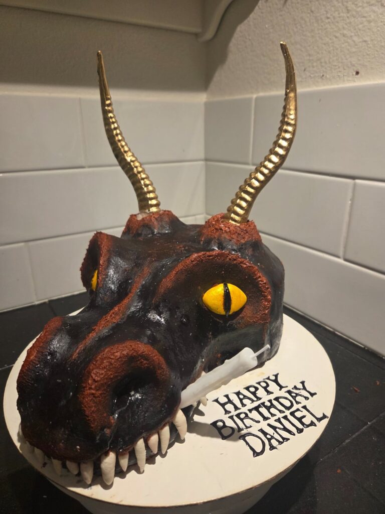 I made his teeth out of marshmallows!