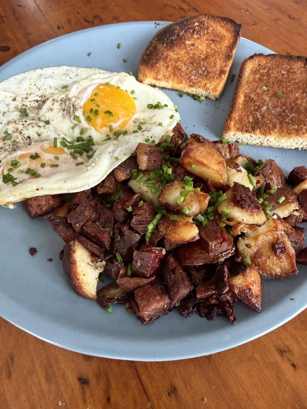 Corned Beef Hash & a couple eggs