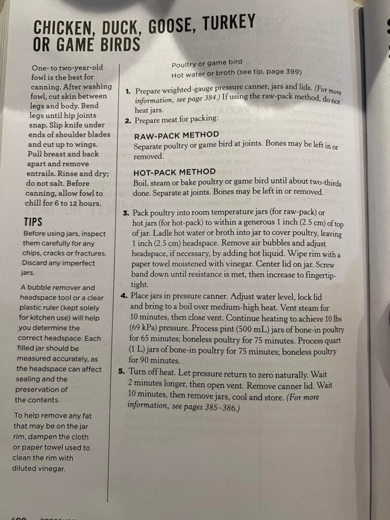 Canned Chicken double check