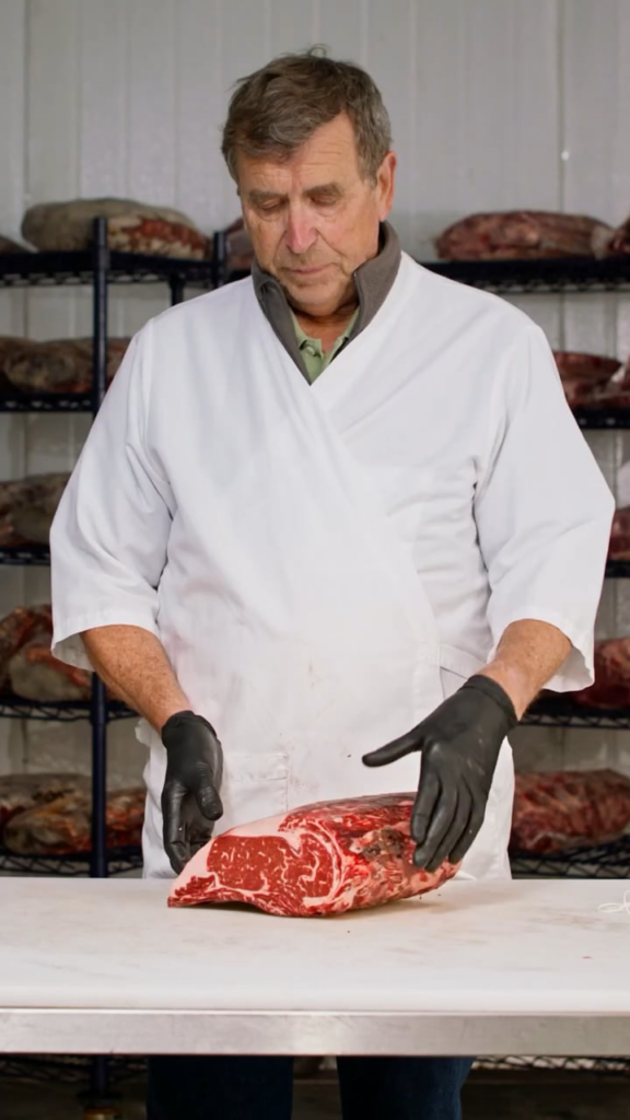 Prime Rib with Bones Tied Back on