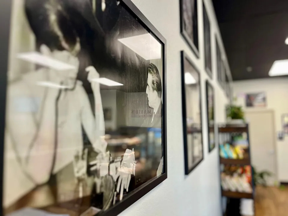 Family photos line the walls at Stella Marie's Italian Market & Deli in Cape Coral.