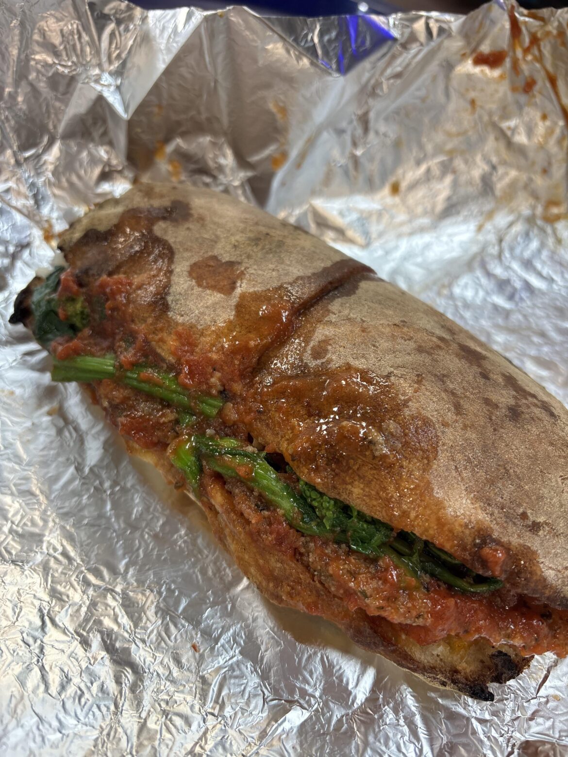 Chicken parm with rapini at a little Italian market in the middle of nowhere. 10/10
