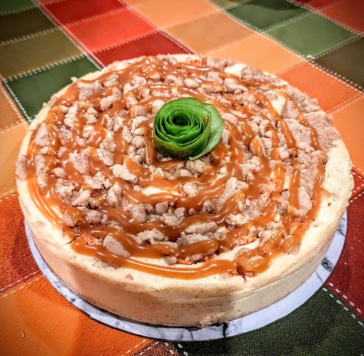 Caramel Apple Crumb Cheesecake for Thanksgiving