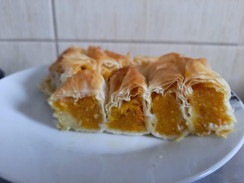 Pumpkin Pie with Filo sheets