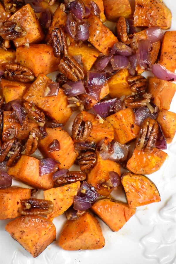 Chili-Maple Glazed Sweet Potatoes with Pecans