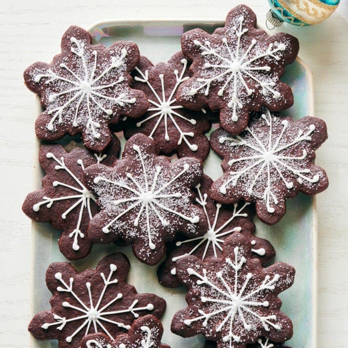 chocolate sugar christmas cookies