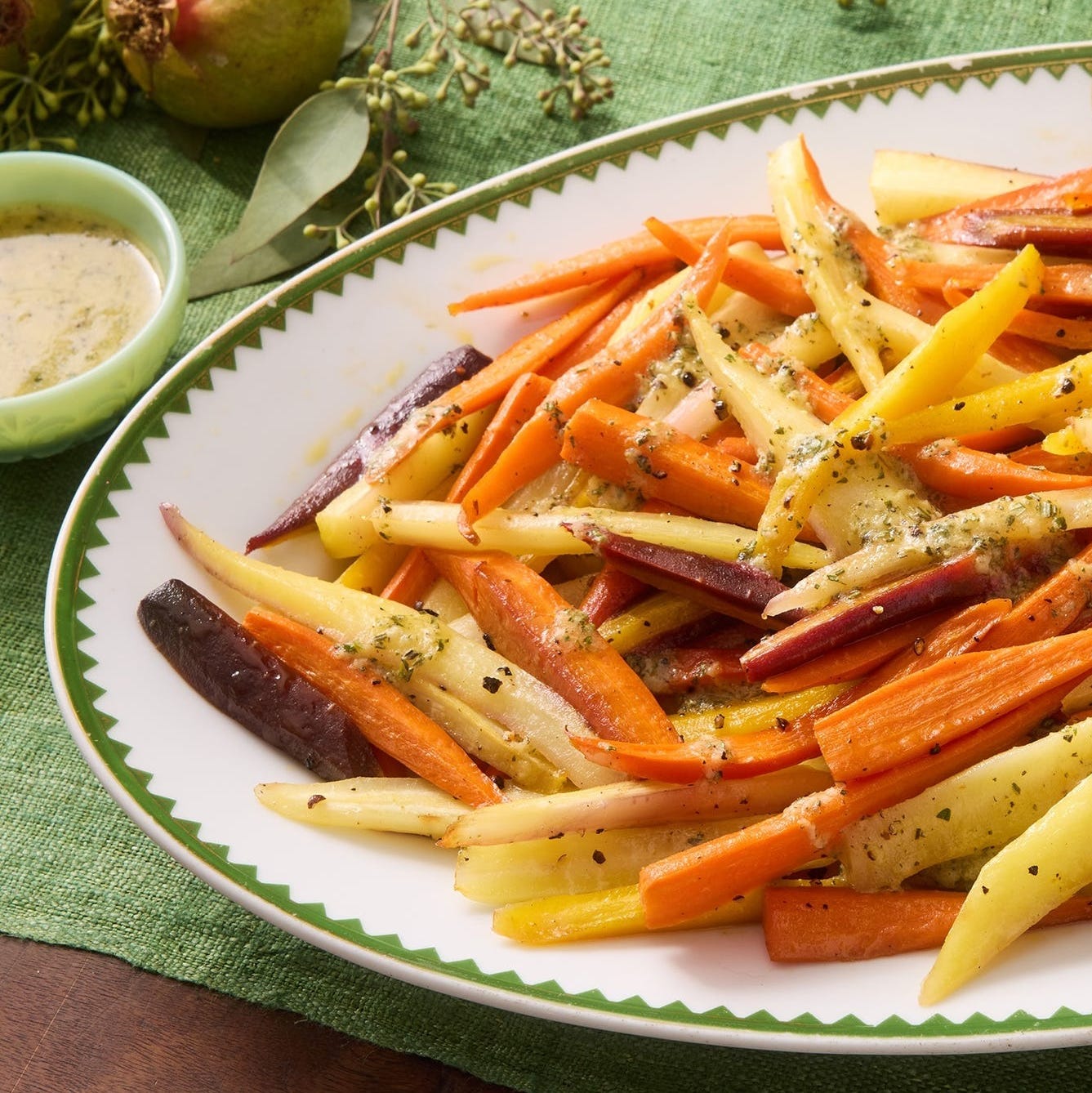 christmas dinners roasted carrots