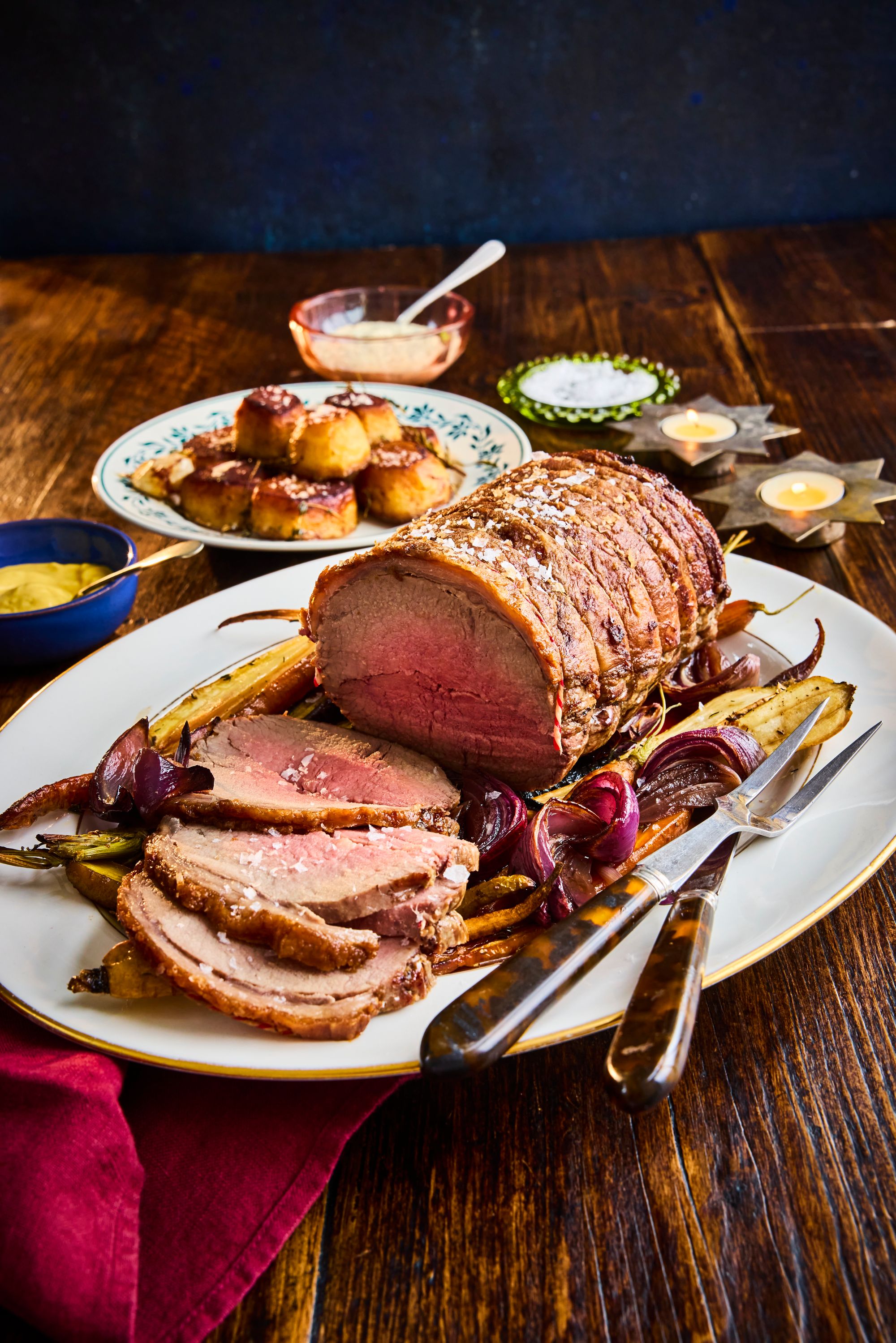 A fail-safe roast for anyone who prefers their Christmas centrepiece blush-pink