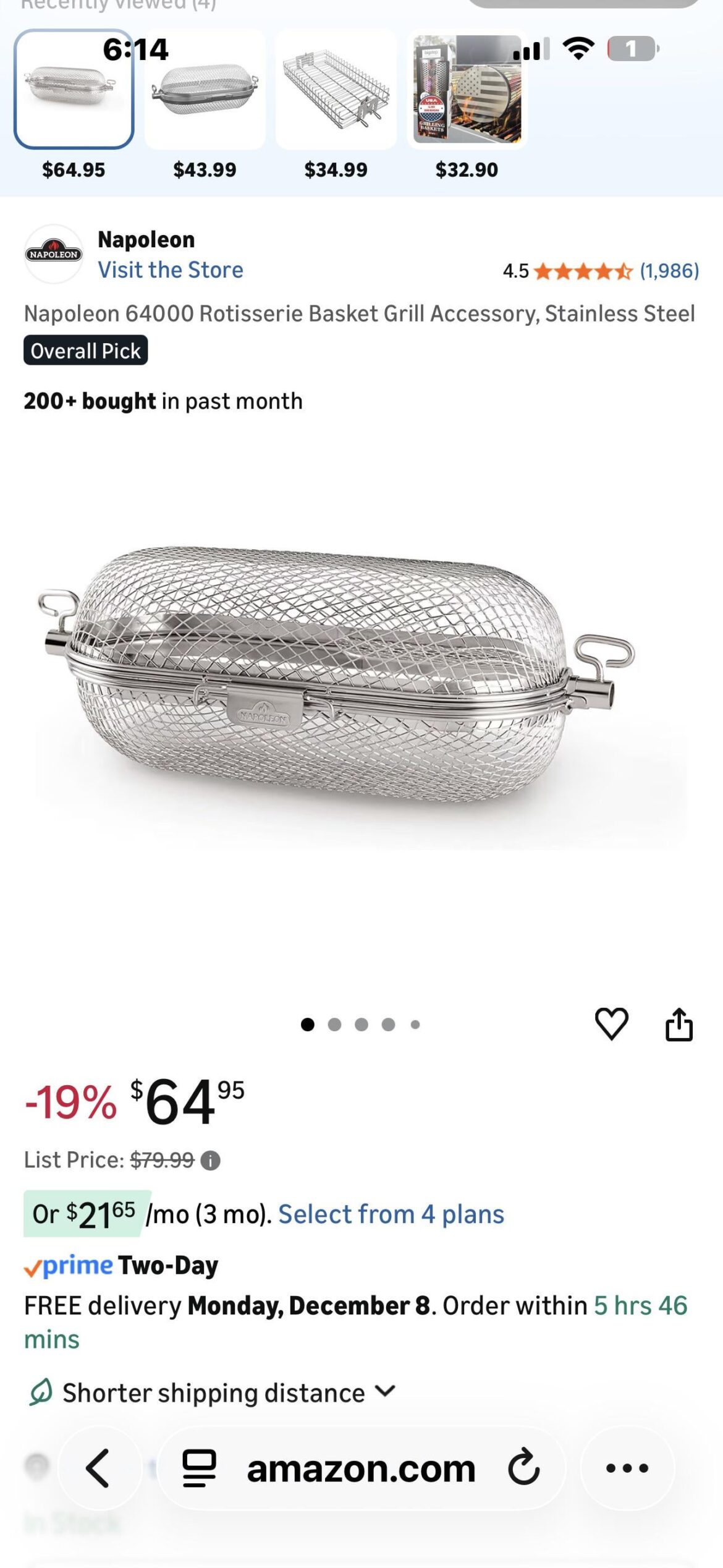 Napoleon and new BGE Rotisserie - will this one work