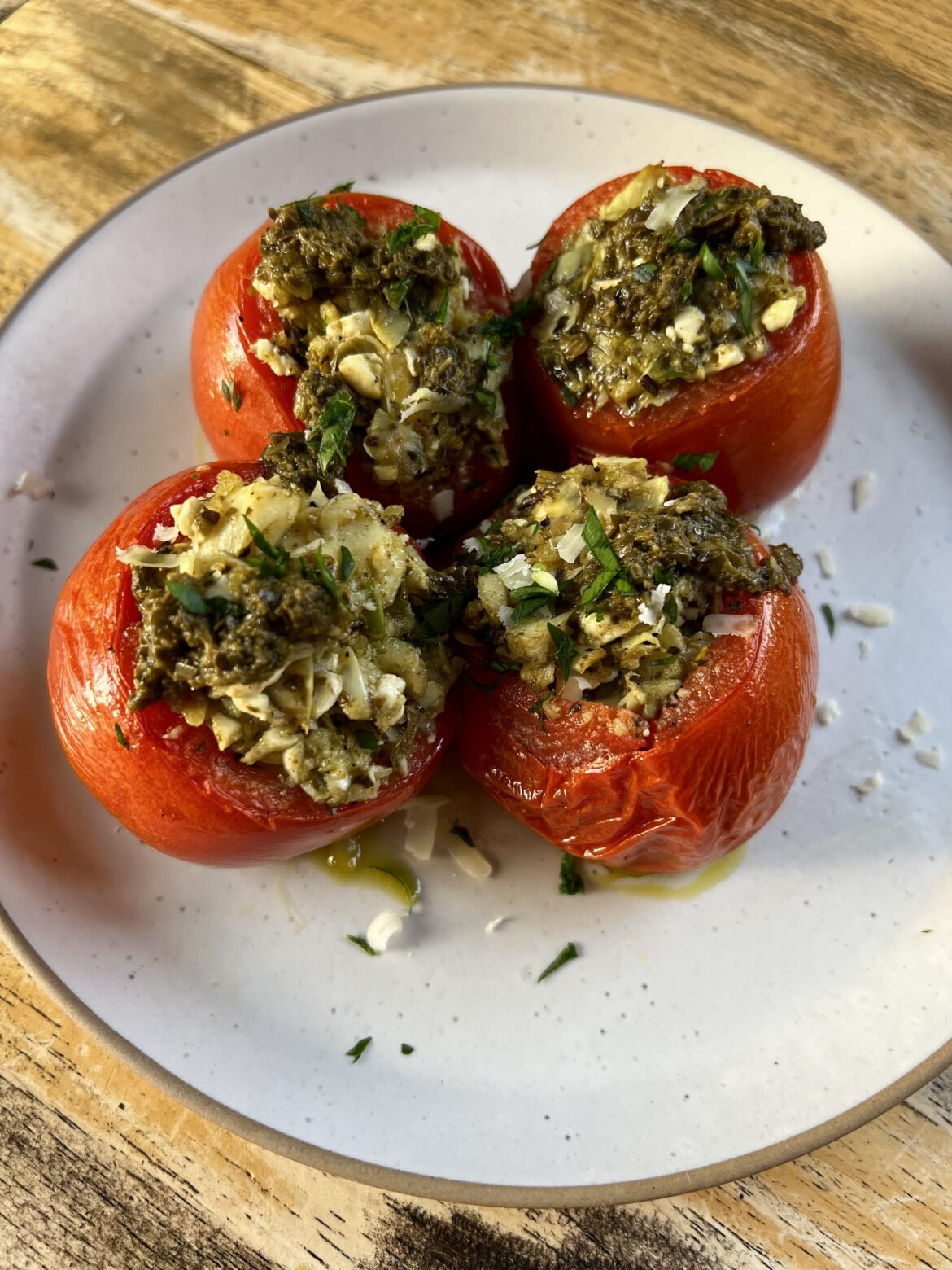 Greek Stuffed Tomatoes