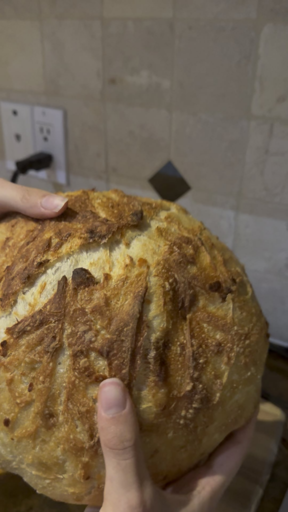 Garlic and cheese sourdough - my 2nd loaf