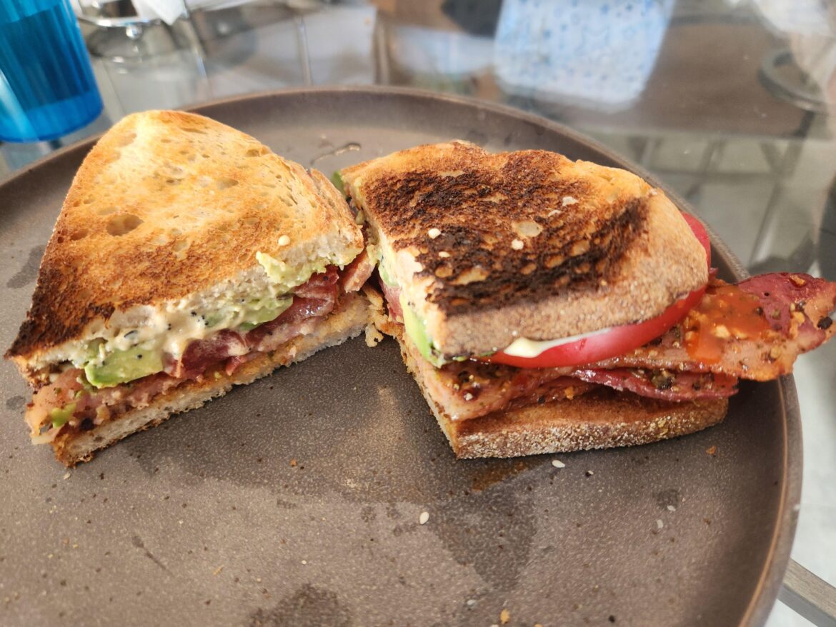 Beacon Avocado and Tomato on Sourdough