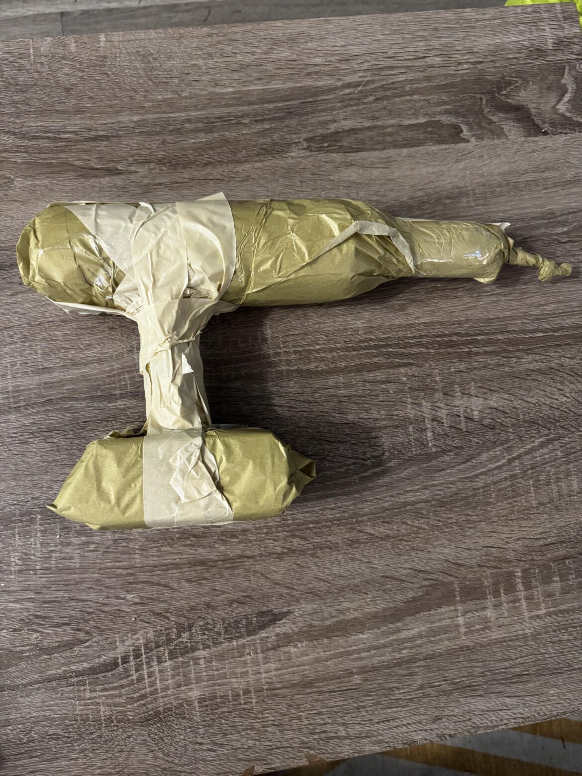 Cousins white elephant exchange - bottle of rose and 2 tins (mackerel and smoked trout)