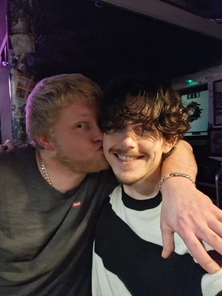 Me and my head chef celebrating my birthday together, along with the food we made during service that day. Me and my head chef celebrating my birthday together, along with the food we made during service that day.