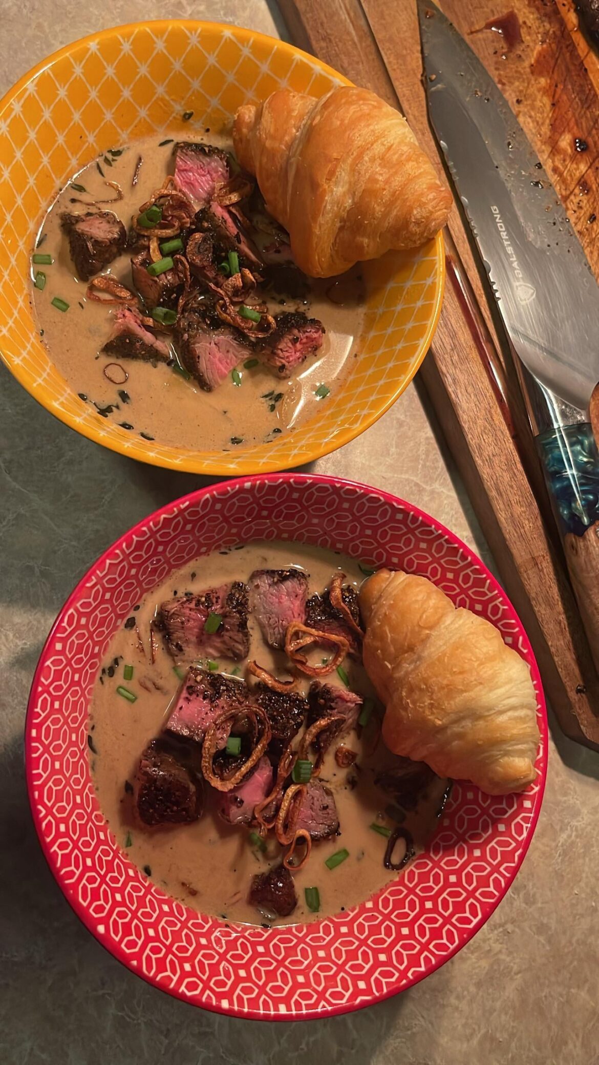 [homemade] Steak Au Poivre soup
