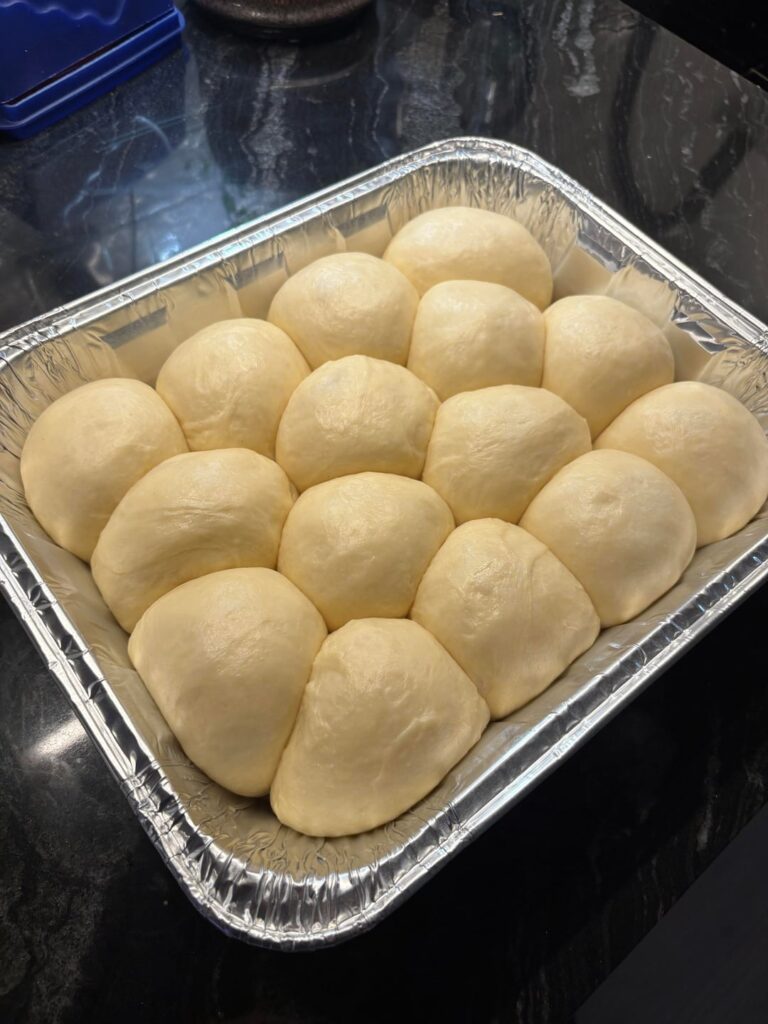 Before & after of the dinner rolls I baked tonight for homemade soup.