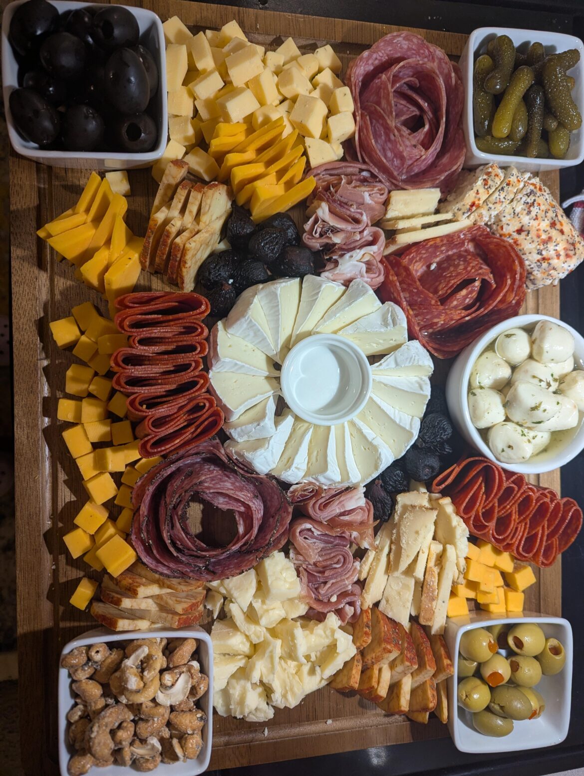 Board I made for a holiday party this past weekend...minus the honey in the center