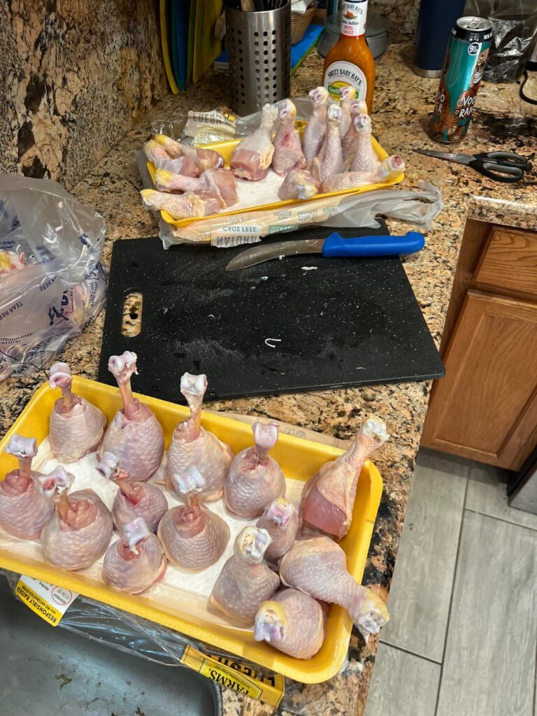 Teriyaki and buffalo lollipops