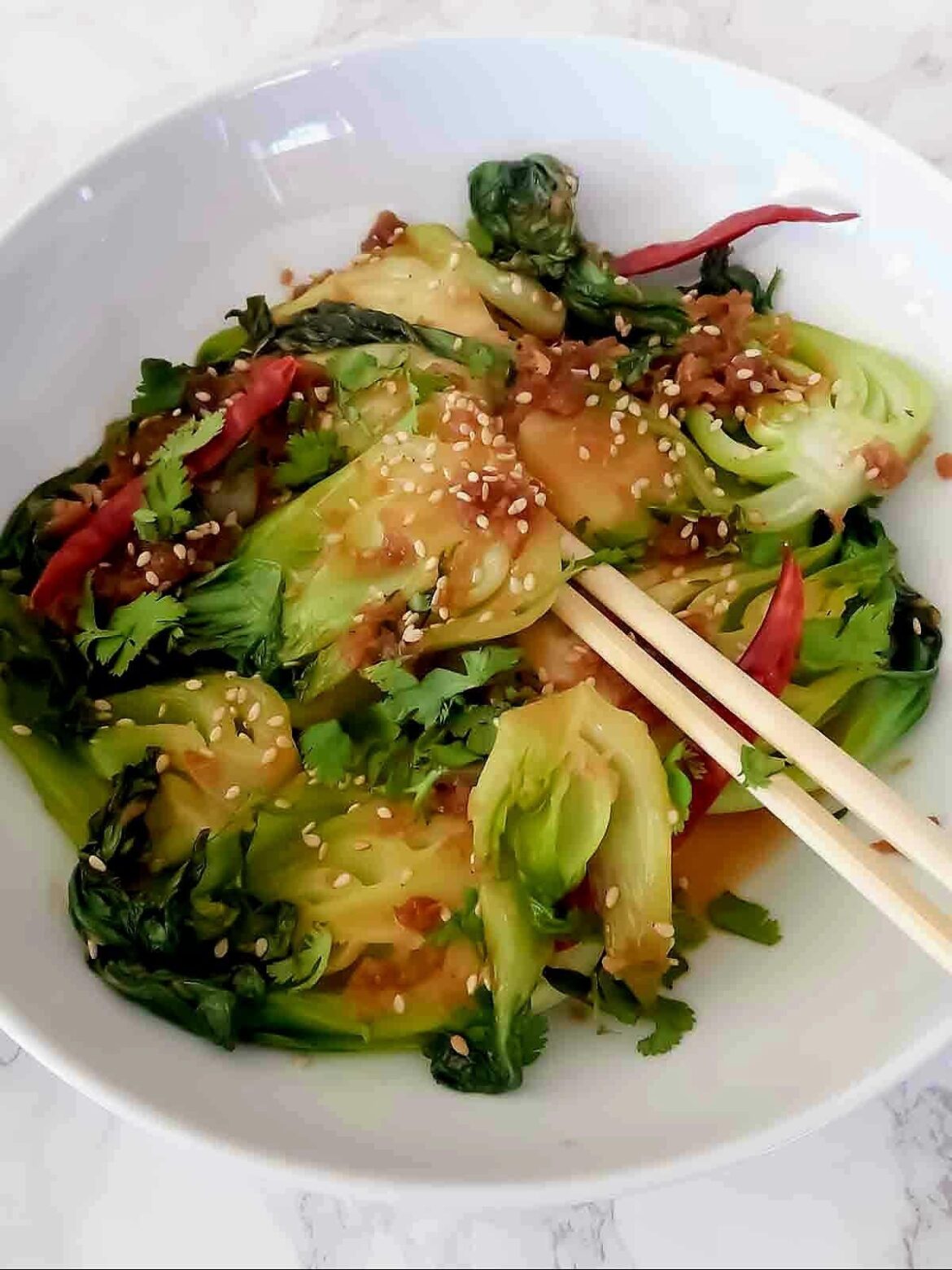 Ginger garlic bok choy