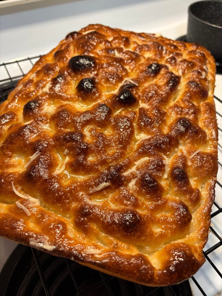 I just started getting into making bread! This is my first attempt at focaccia. I just started getting into making bread! This is my first attempt at focaccia.
