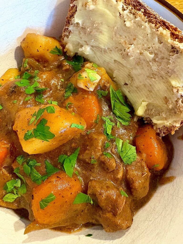 Slow cooked beef stew