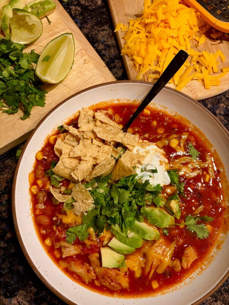 [homemade] chicken tortilla soup