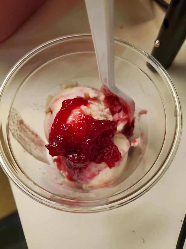 Cranberry Sauce Cheesecake