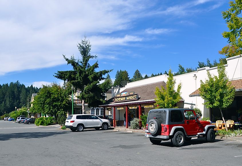 Street view in Occidental, California.