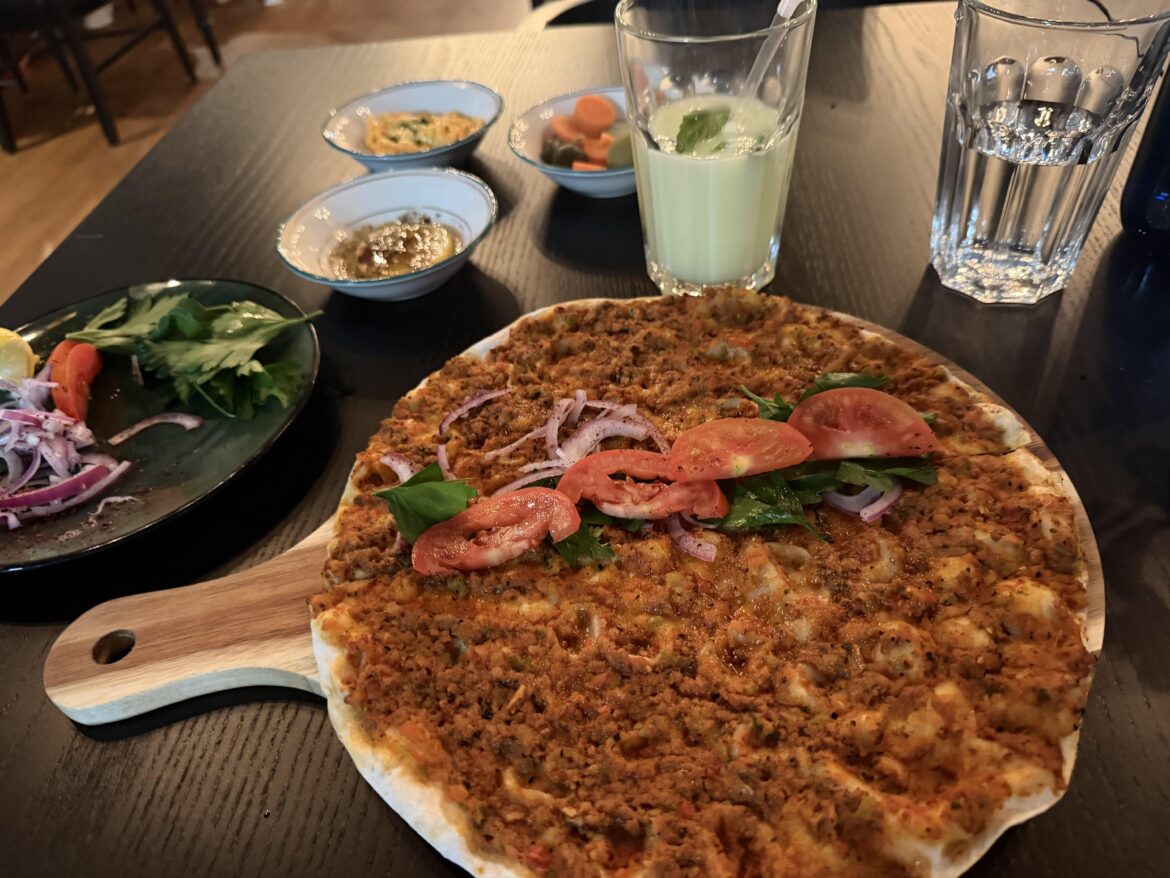 Lahmacun and lemonade at Galata in Lakeview East