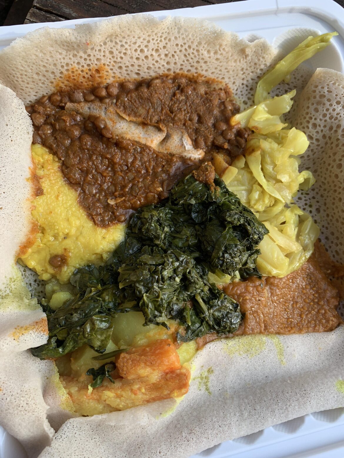 Ethiopian vegetable platter