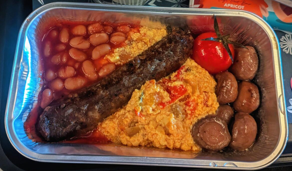 British Airways Vegan "fry up"
