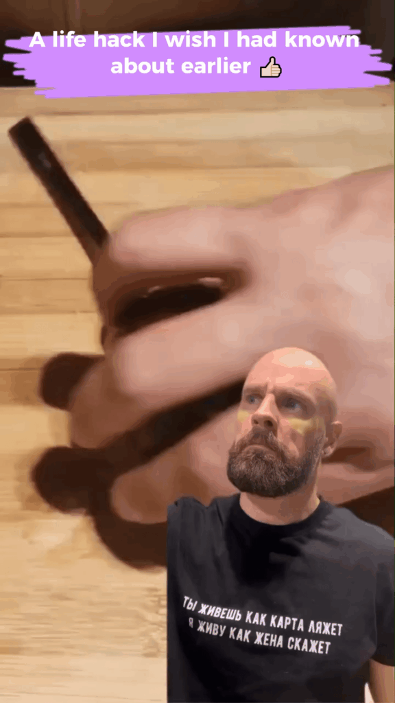 Life hack I once saw and it became a traditional part of my life