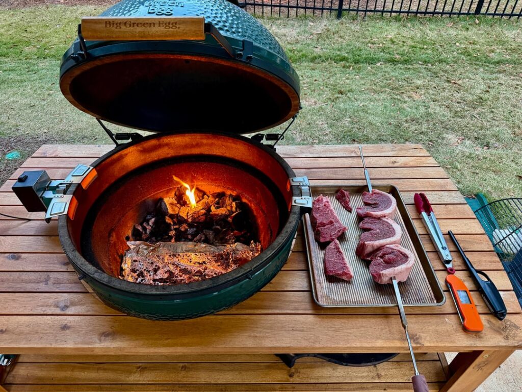 Picanha on the rotisserie