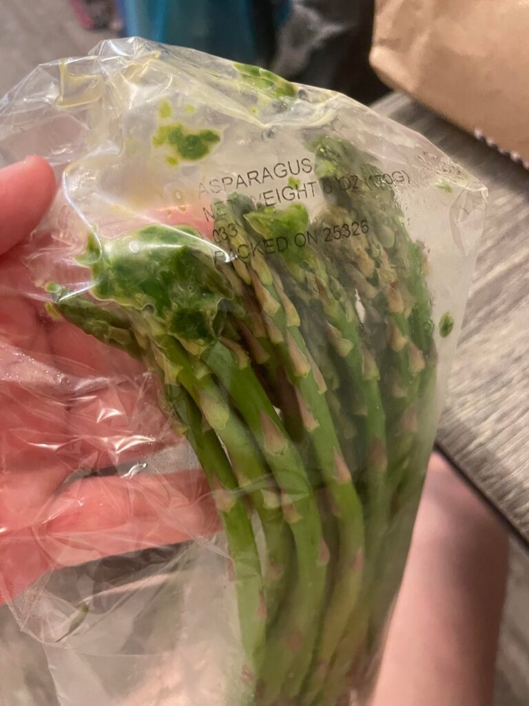 Mmmm slimy asparagus
