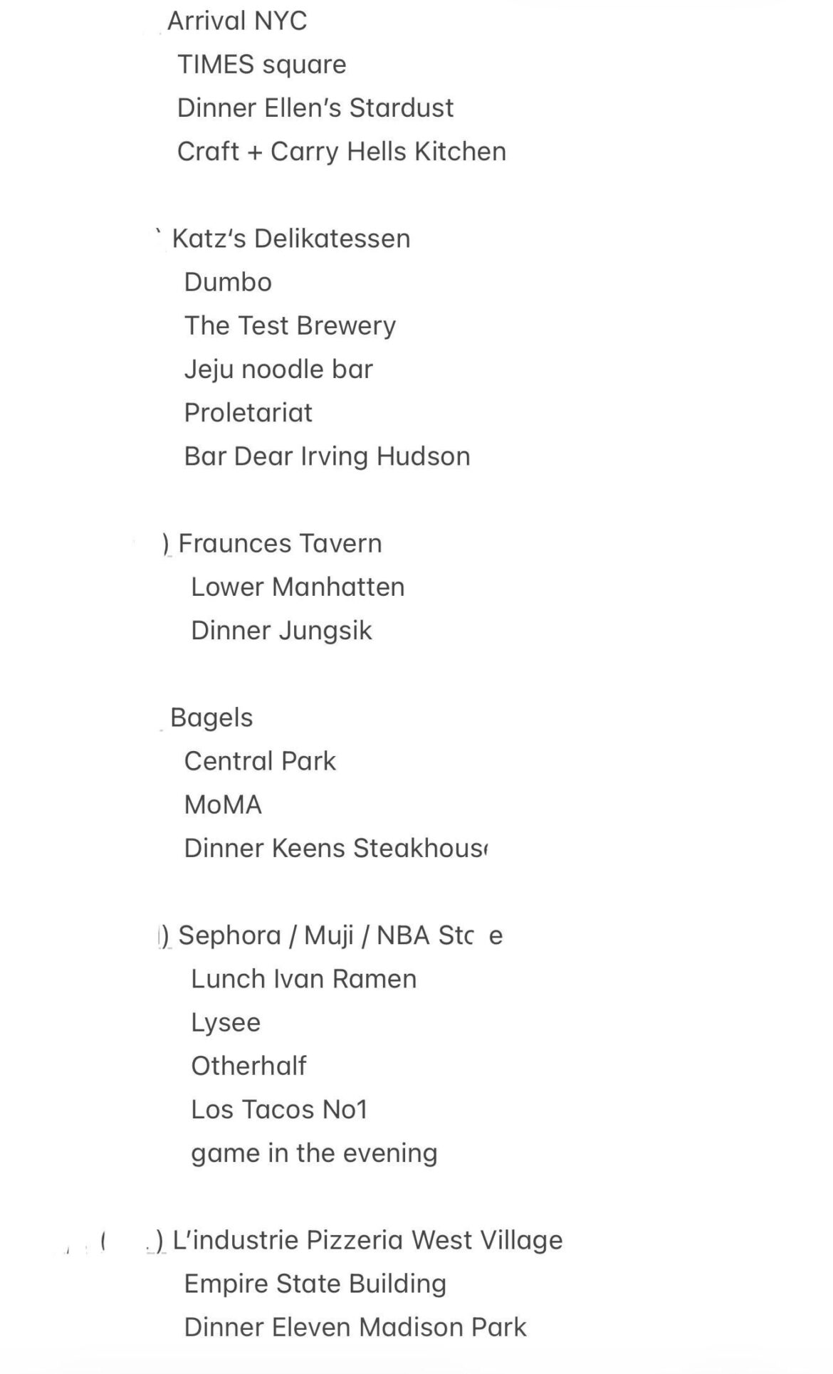 First time in NYC. Are we missing something on our 7 day trip?