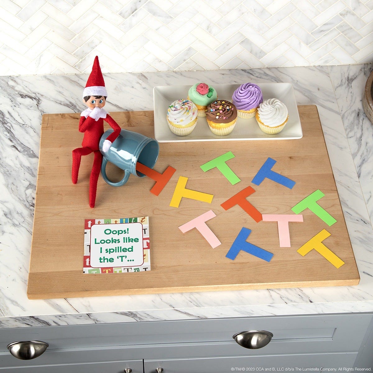 elf on the shelf idea spill the tea