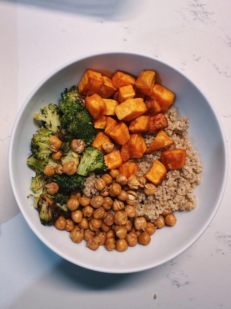 threw some carbs into a bowl with tahini miso sauce and am calling it dinner