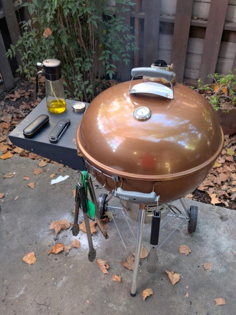 14lbs Smoked turkey on a kettle.