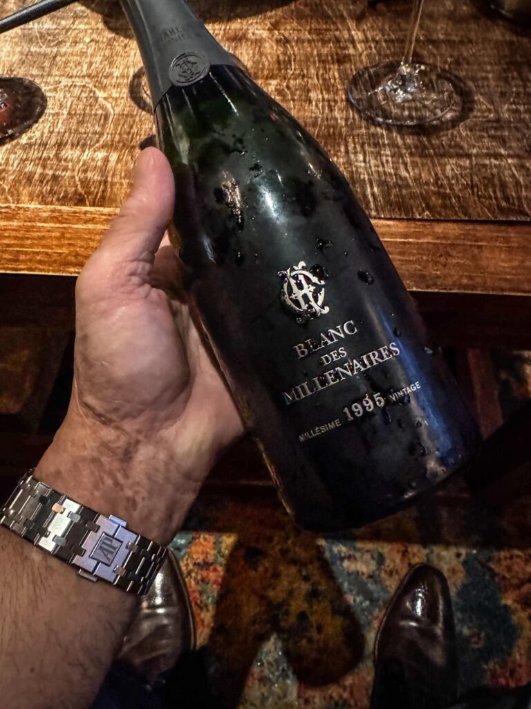 1995 Blanc des Millénaires — finally opened, and still very much alive