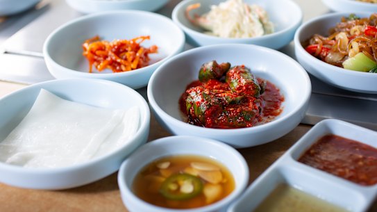 Side dish jackpot… Korean banchan.