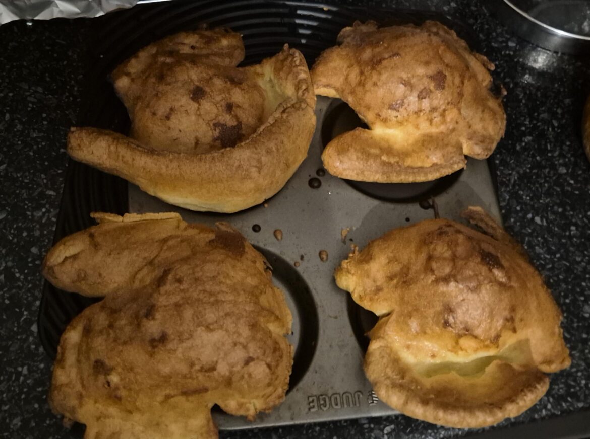 Any idea why my yorkies didnt rise and went unusual - no different to normal recipe, info below.